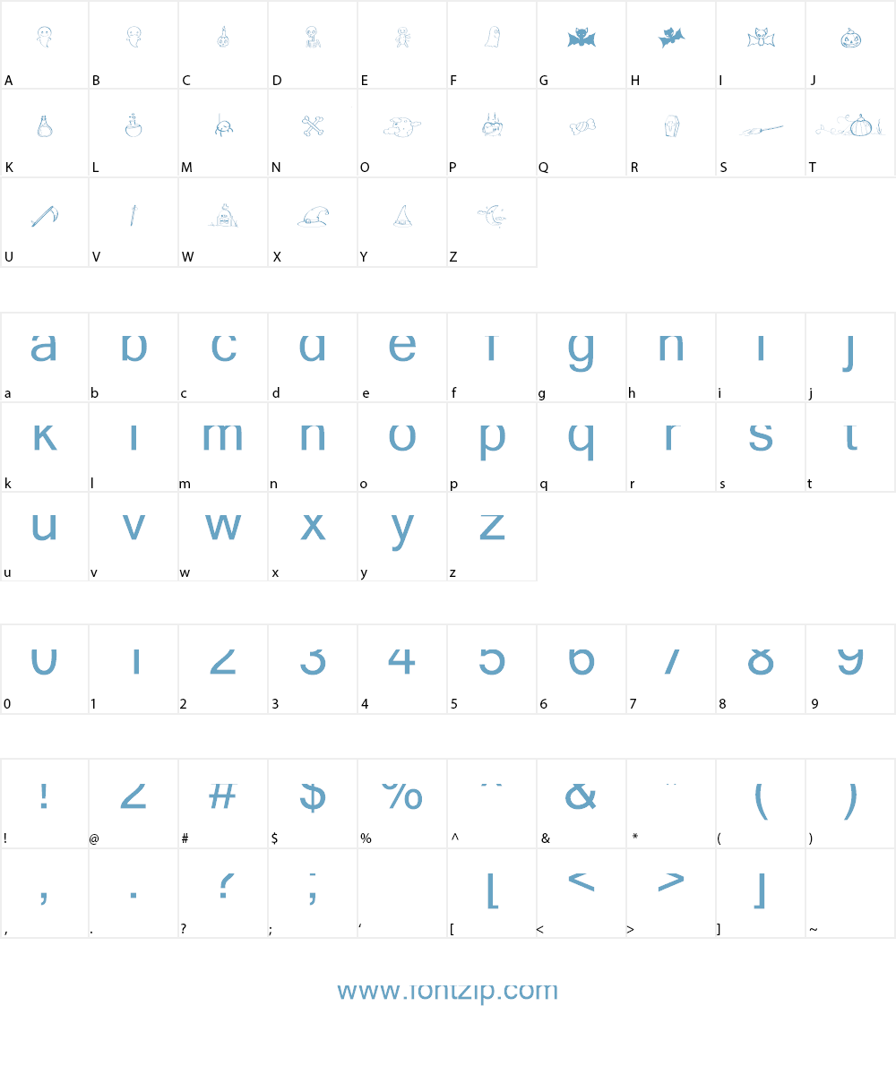 Halloween Trick Font Character